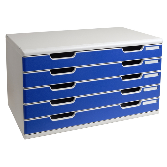 Picture of MODULO A3 5 drawers Classic - Blue Grey