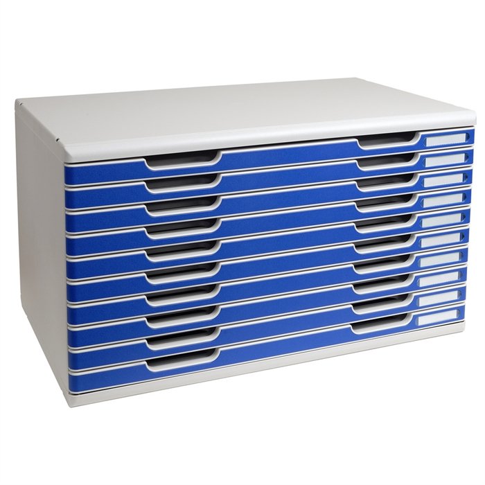 Picture of MODULO A3 10 drawers Classic - Blue Grey