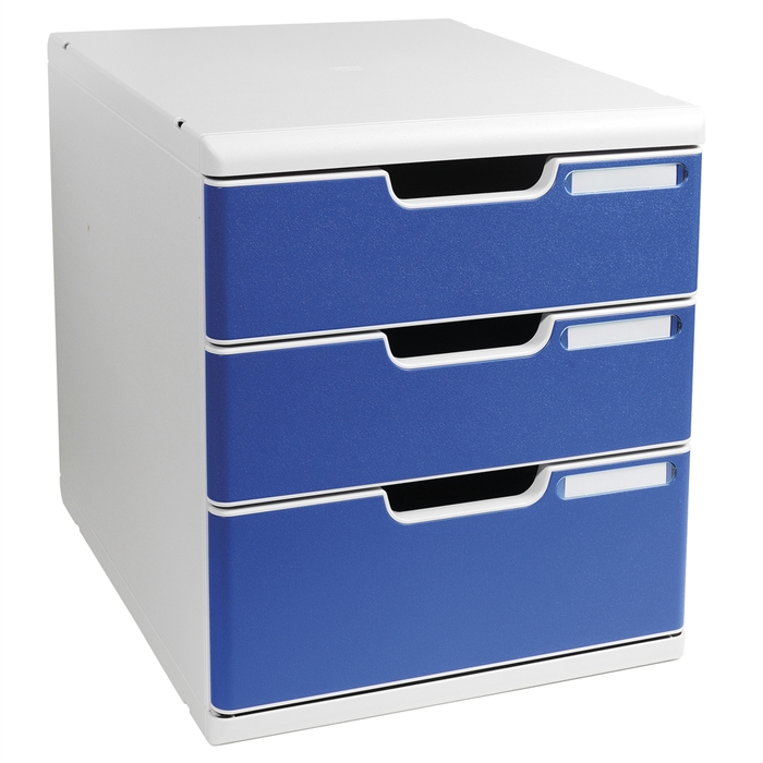 Picture of MODULO A4 3 drawers Classic - Blue Grey