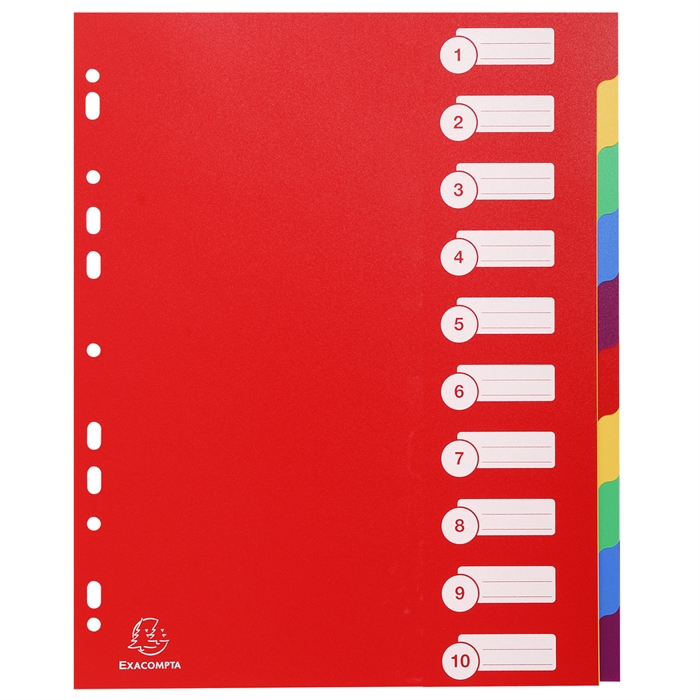 Picture of Dividers opaque semi rigid 10 part - A4 maxi 