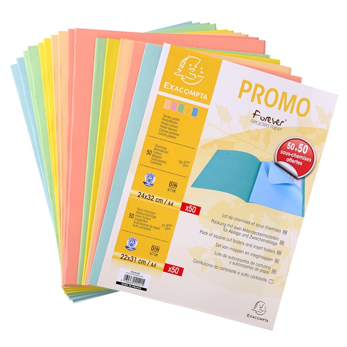 Afbeelding van Promo lot : Set 50 Mappen + 50 Inlegmappen Foldyne.