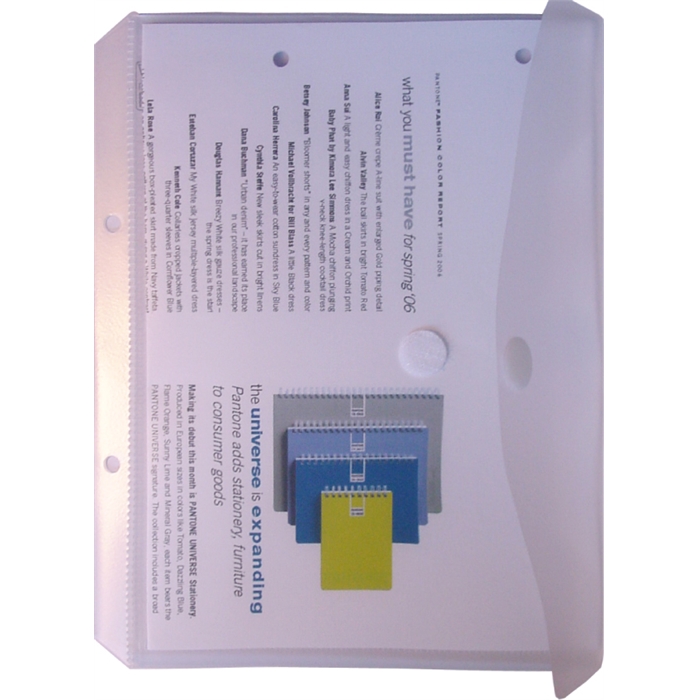 Image de EXXO 35061 - Enveloppe porte document à velcro A5 En PP Tranche perforée Blanc - 10 pcs