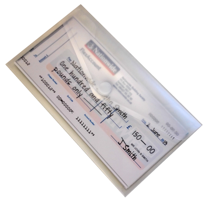 Image de Enveloppe porte document à velcro DL En PP PAYSAGE Blanc -  10 pcs