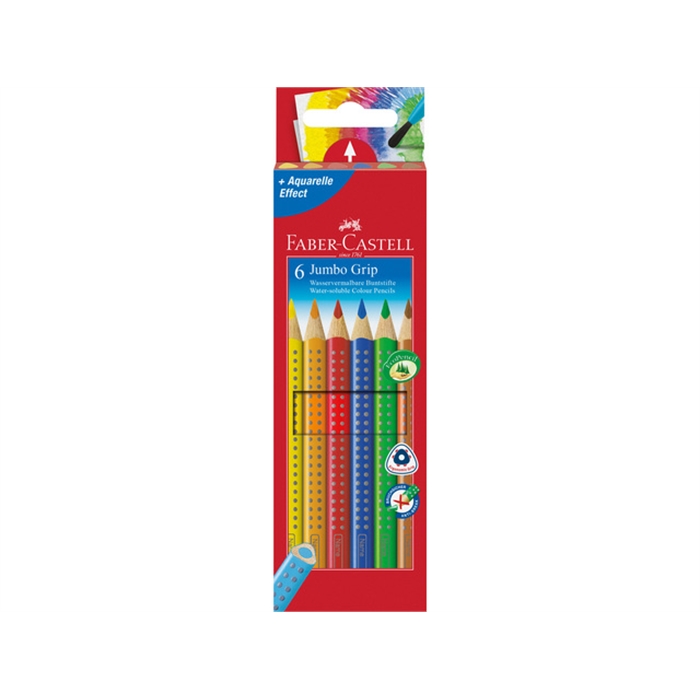 Picture of Crayon de couleur Faber Castell Jumbo GRIP etui 6 pcs