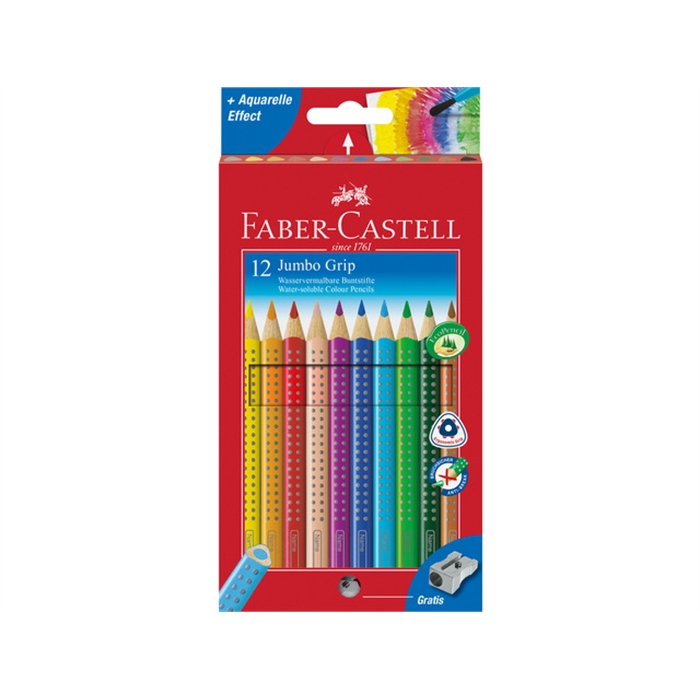 Picture of Crayon de couleur Faber Castell Jumbo GRIP etui 12 pcs