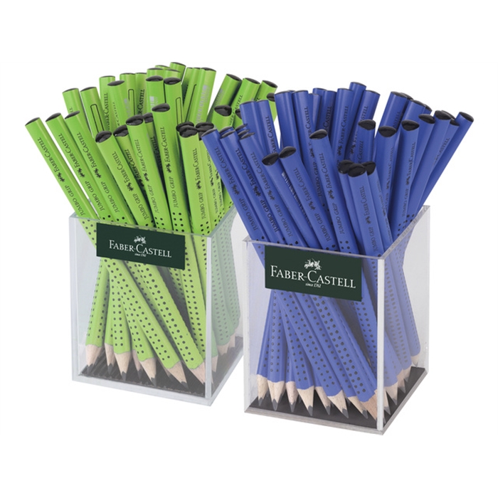 Afbeelding van potlood Faber Castell Jumbo Grip 2001 2 bakjes van 36 stuks l.groen/blauw