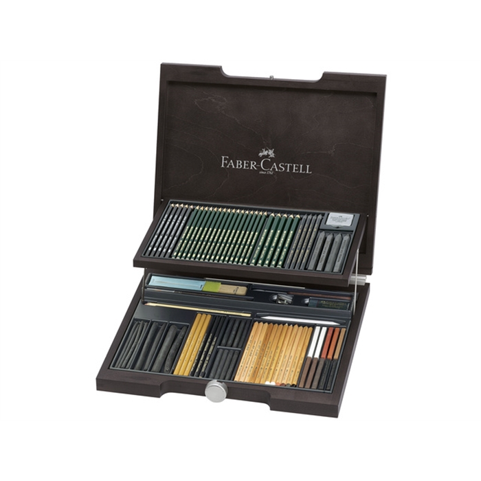 Picture of Crayon Faber Castell Pitt Monochromos Artist set coffret en bois