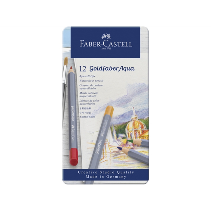 Picture of Crayon de couleur Aquarellables Faber-Castell Goldfaber     etui 12 pcs