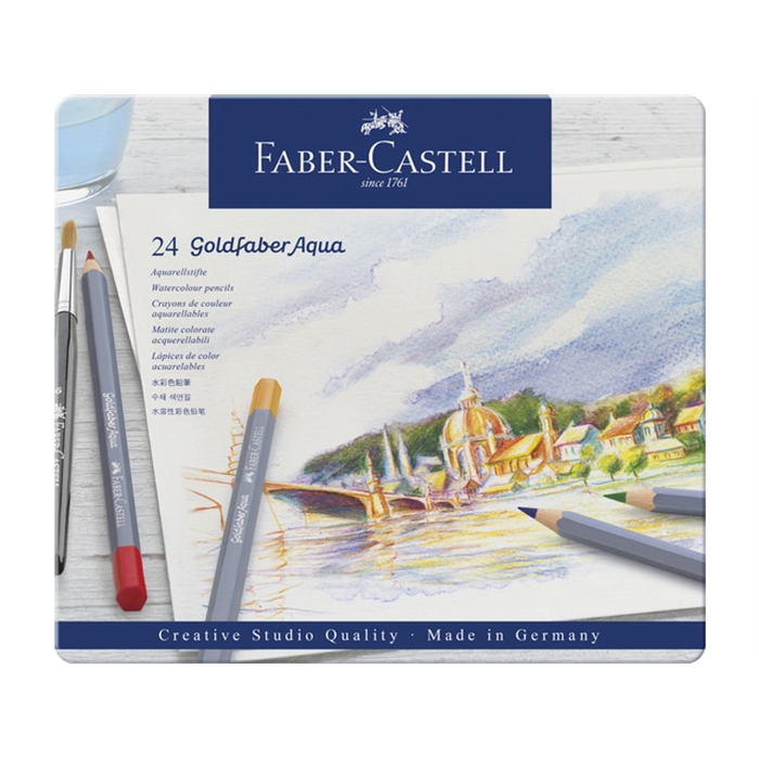 Picture of Crayon de couleur Aquarellables Faber-Castell Goldfaber     etui 24 pcs