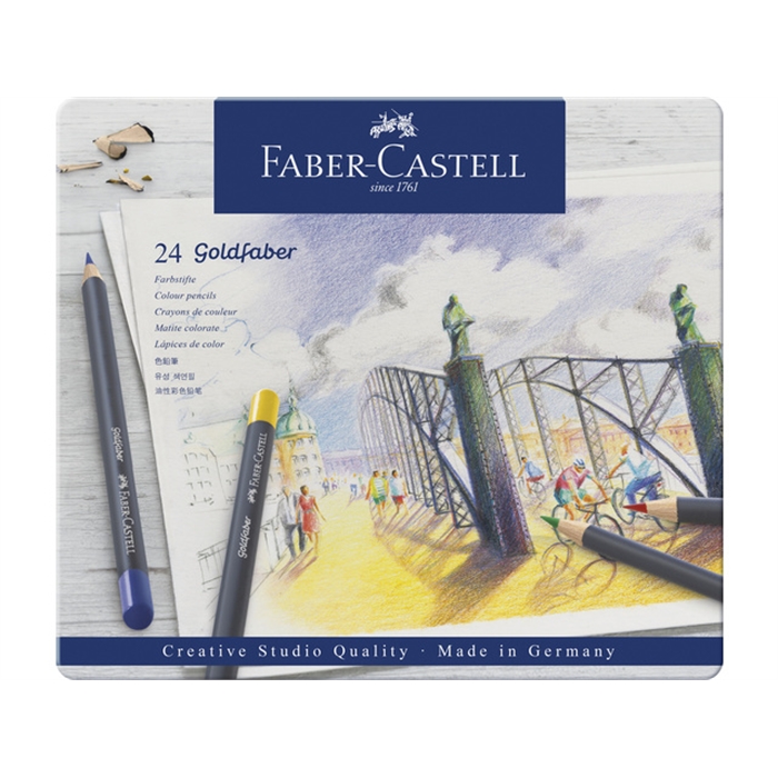 Picture of Crayon de couleur Faber-Castell Goldfaber etui 24 pcs