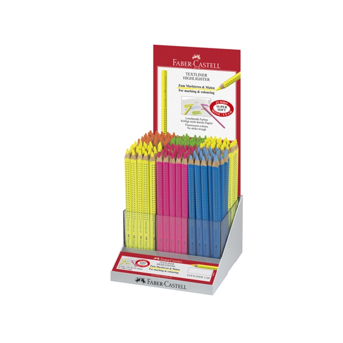 Image de Surligneur Faber Castell 1148 Jumbo GRIP Neon display 180   pces