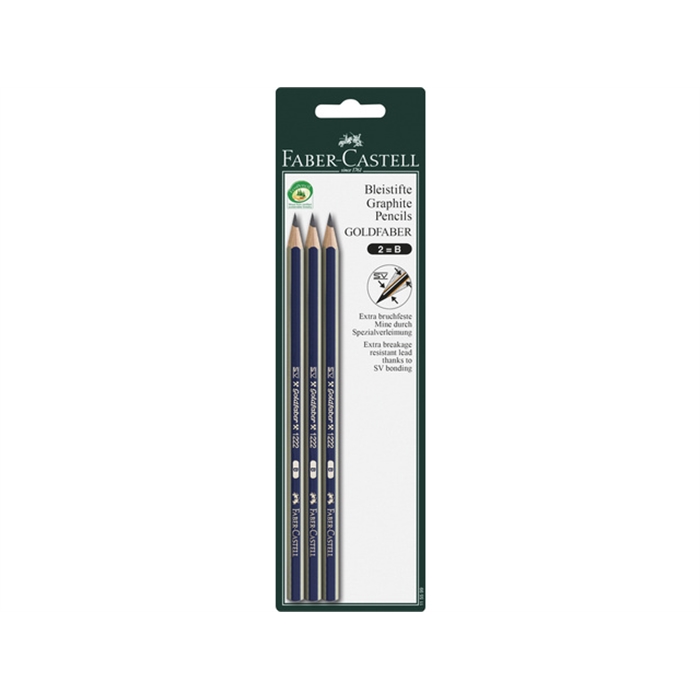 Image de Crayon Faber Castell Dessin 2000 B blister 3 pcs