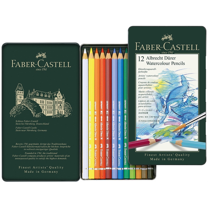 Picture of Crayon de couleur Aquarellables Faber Castell Albrecht      Dürer etui 12 pcs