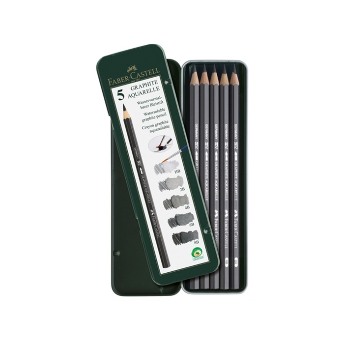 Picture of Crayon Aquarellables Faber Castell Graphite etui 5 pcs