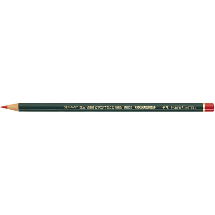 Picture of Crayon permanent Faber Castell Document 9609 rouge