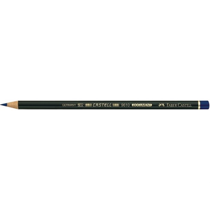 Picture of Crayon permanent Faber Castell Document 9610 bleu