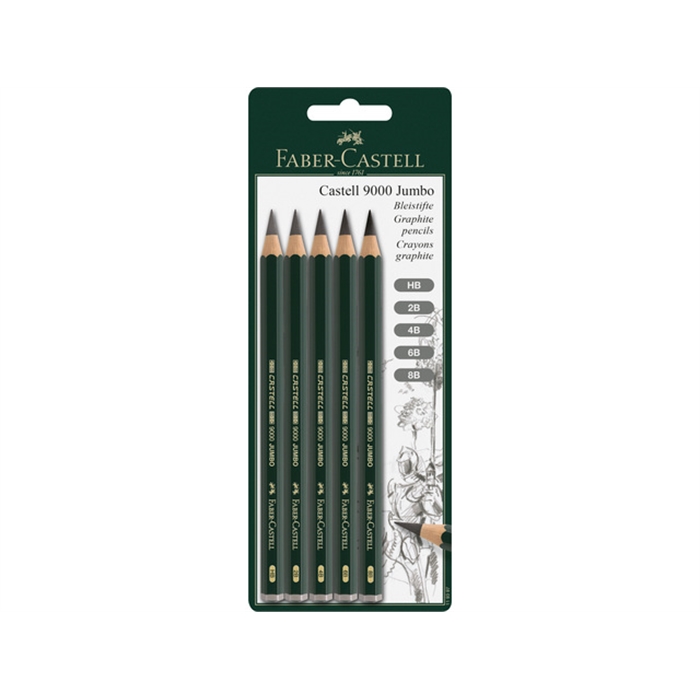 Image de Crayon set Faber-Castell 9000 Jumbo 5 graduations