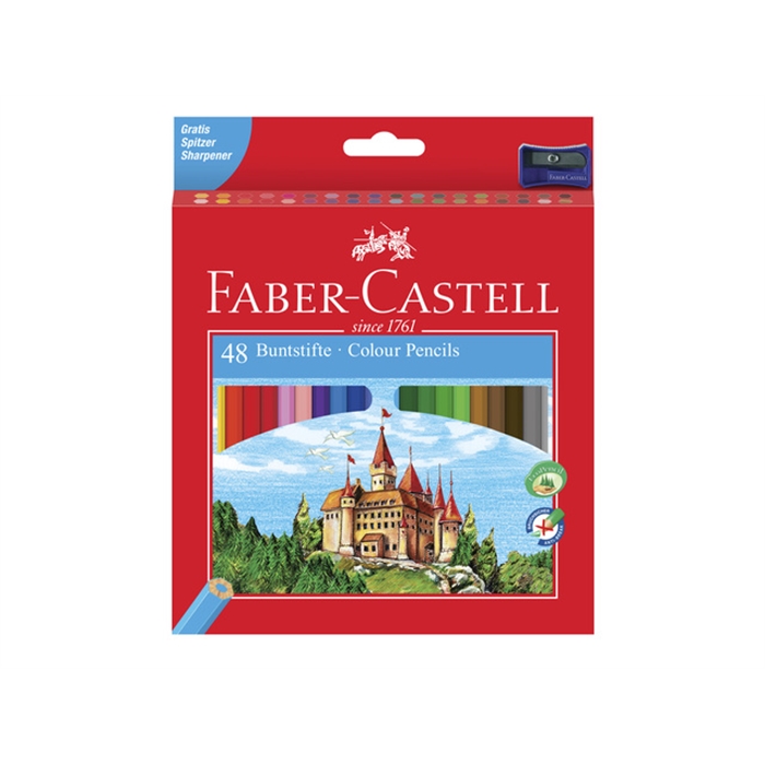 Picture of Crayons de couleur Faber-Castell Castle hexagonal etui  48  pièces