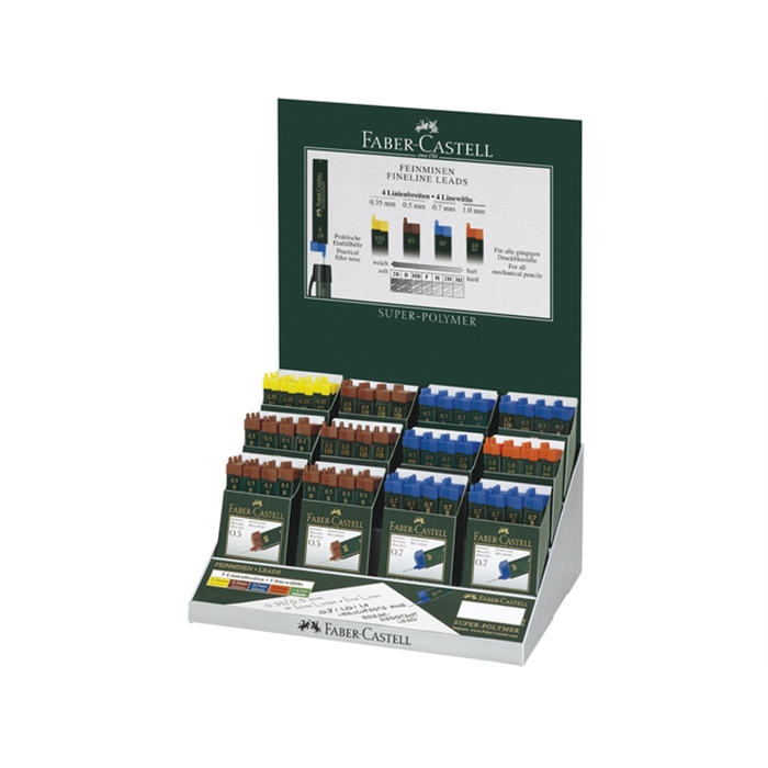 Picture of Mines Faber Castell Super polymer display 144 pcs assorti