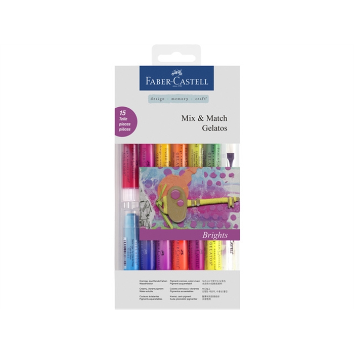 Picture of Crayon de couleur aquarellables Faber-Castell Bright        Gelatos etui 12 pieces