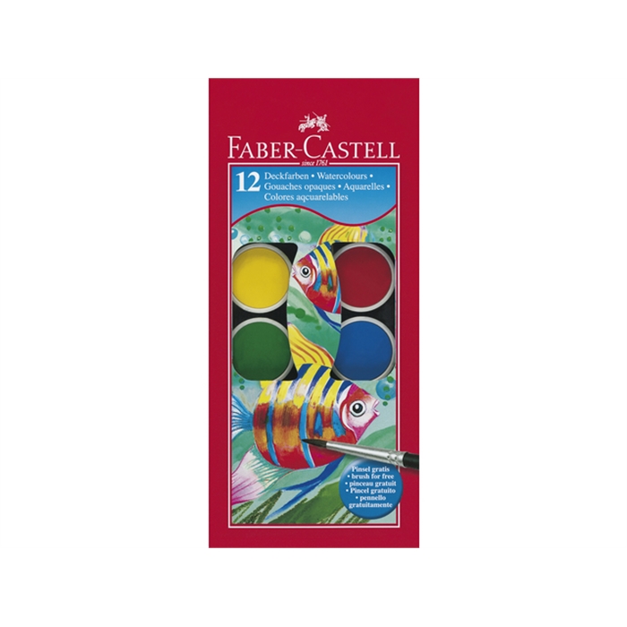 Afbeelding van verfdoos Faber Castell 12 kleuren