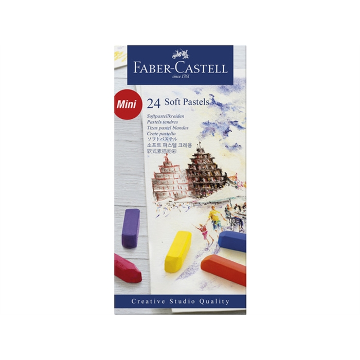 Picture of Craies pastel Faber Castell demi mesure etui 24 pieces