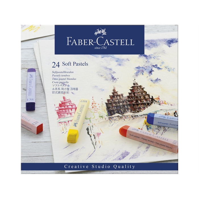 Picture of Craies pastel Faber Castell Creative Studio soft etui de 24 pieces