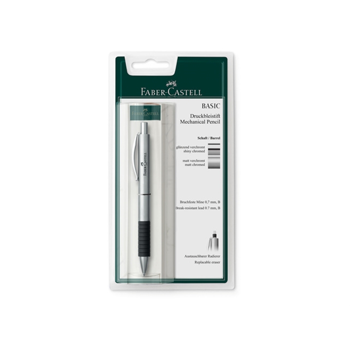 Picture of Porte-mine Faber Castell Basic metal chrome sous blister