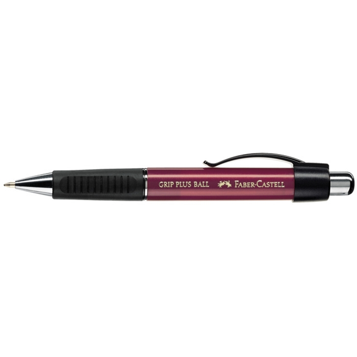 Afbeelding van balpen Faber Castell GRIP Plus rood metallic