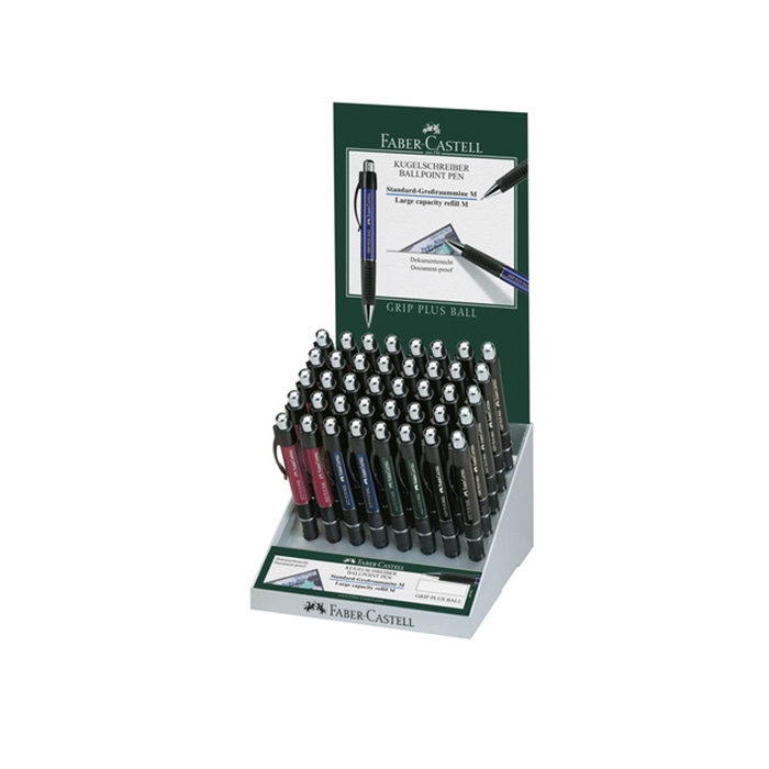 Afbeelding van balpen Faber Castell GRIP Plus assorti display 40 stuks