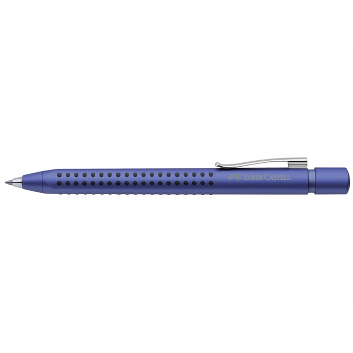 Afbeelding van balpen Faber Castell GRIP 2011 M blauw metallic