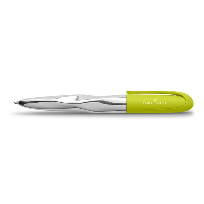 Afbeelding van balpen Faber Castell N'ice shiny chrome lime