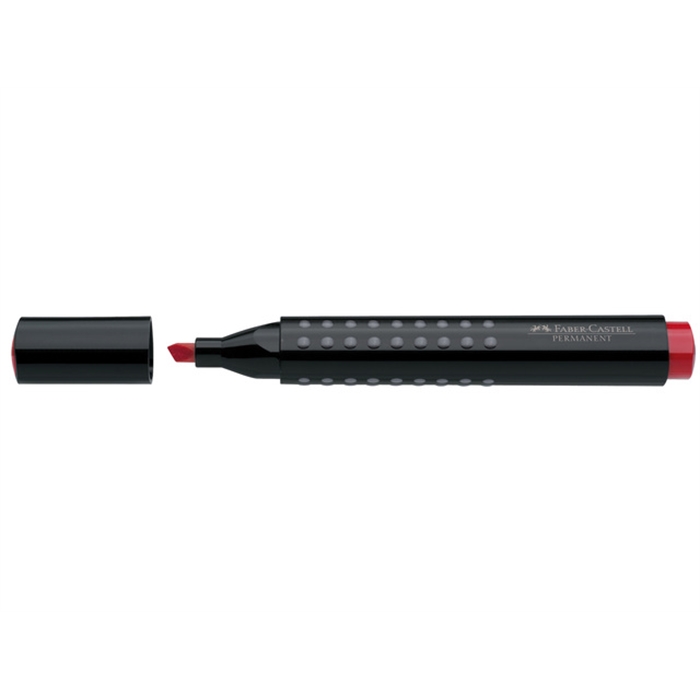 Picture of Marqueur Faber Castell GRIP permanent pointe biseautée rouge