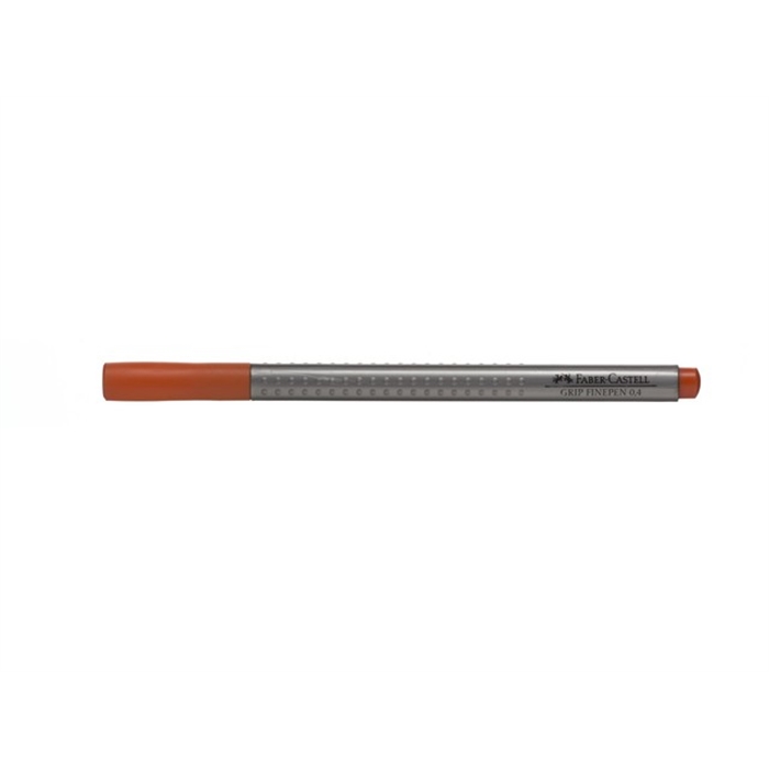 Afbeelding van fineliner Faber Castell GRIP 0,4mm donker cadmium oranje