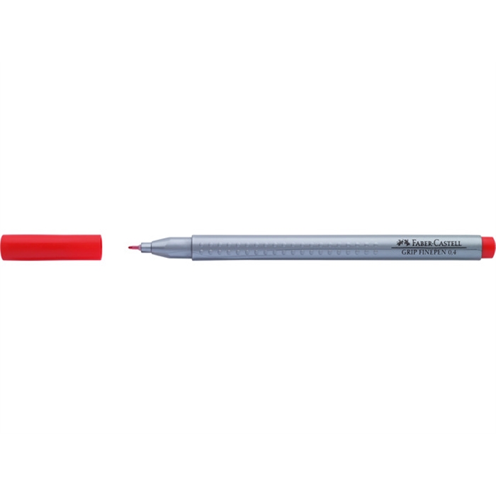 Afbeelding van fineliner Faber Castell GRIP 0,4mm rood