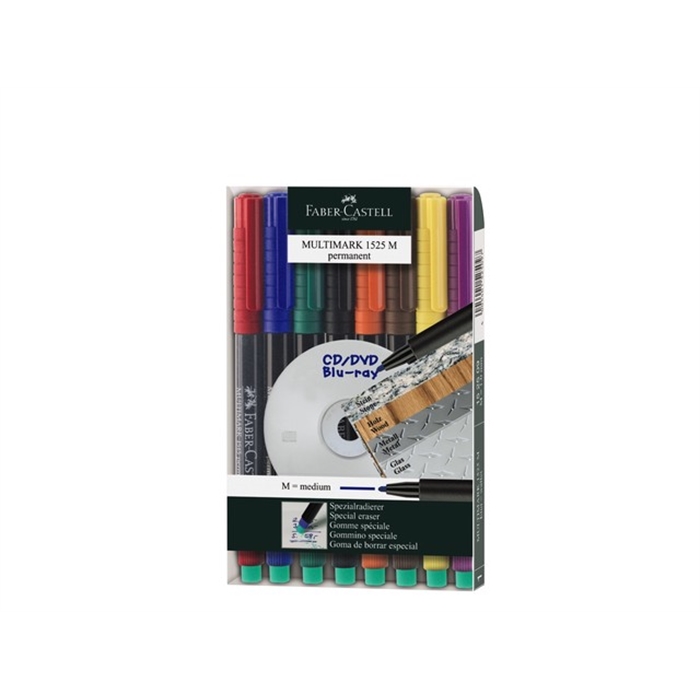 Picture of Marqueur Faber Castell Multimark permanent M etui 8 pces