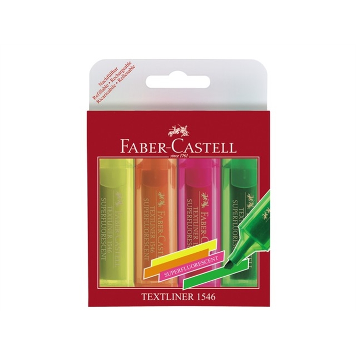 Image de Surligneur Faber Castell 1546 etui 4 pces