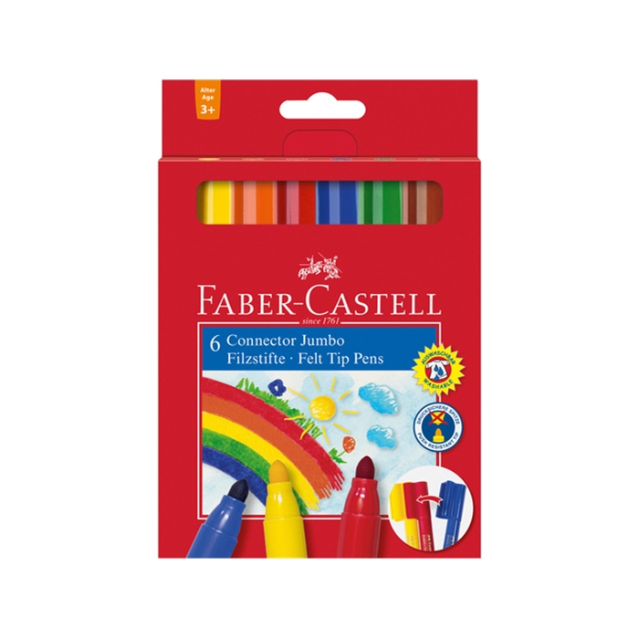 Picture of Feutres Faber Castell Jumbo Connector etui 6 pces