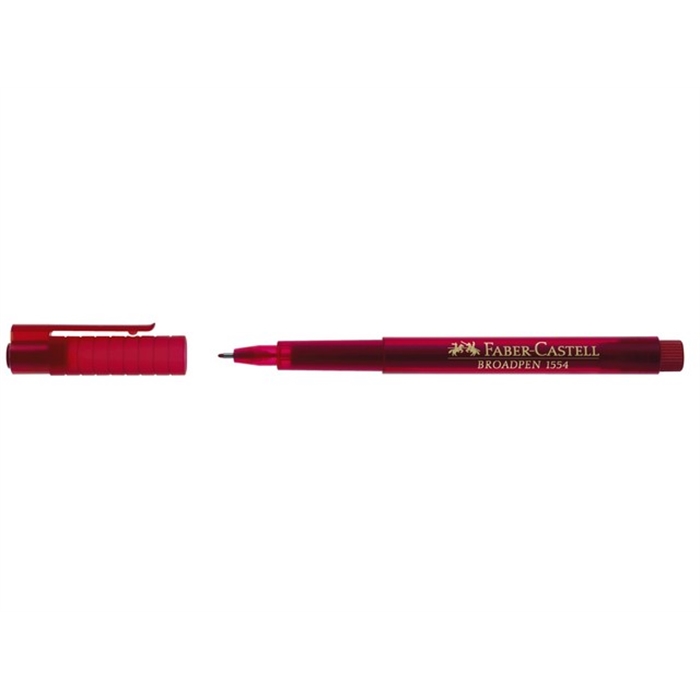 Afbeelding van fineliner Faber Castell Broadpen 1554 rood