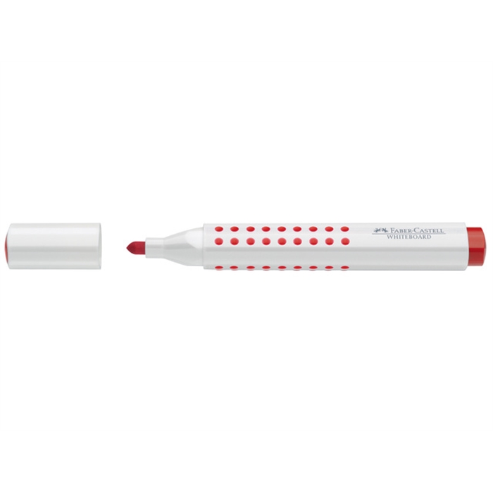 Afbeelding van whiteboardmarker Faber Castell GRIP ronde punt rood