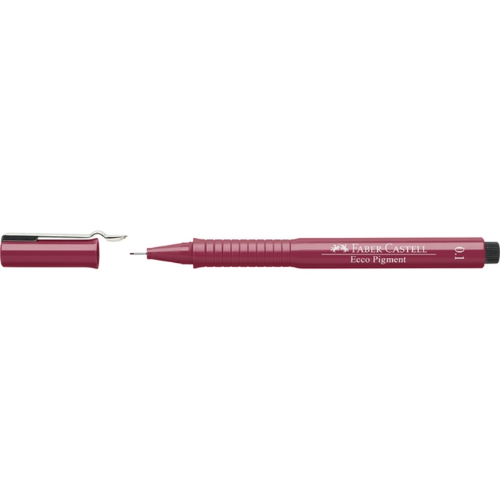 Afbeelding van tekenpen Faber Castell Ecco Pigment 0,1 mm rood