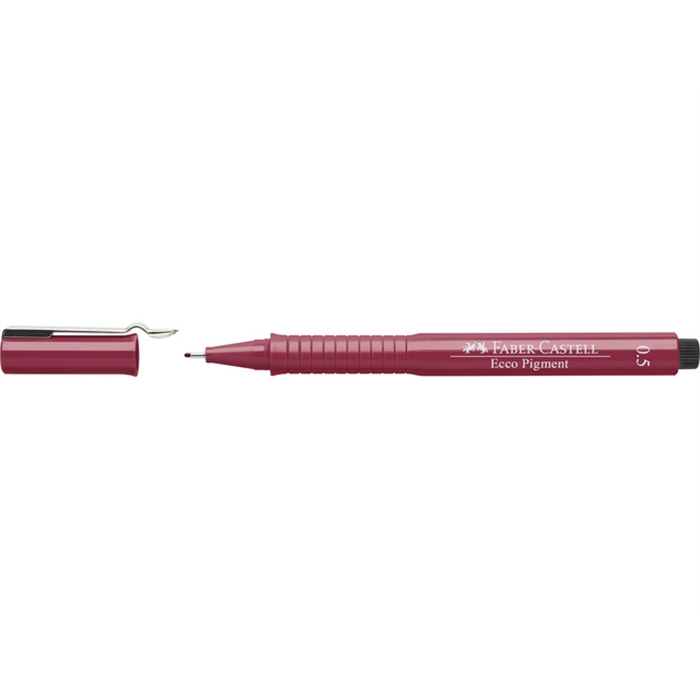 Afbeelding van tekenpen Faber Castell Ecco Pigment 0,5 mm rood