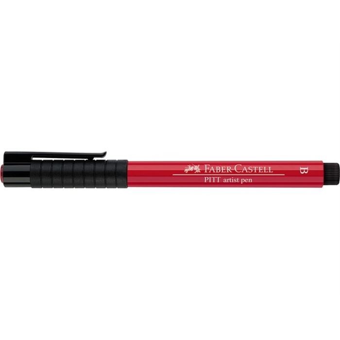 Afbeelding van tekenstift Faber Castell Pitt Artist Pen Brush 121          geraniumrood fel