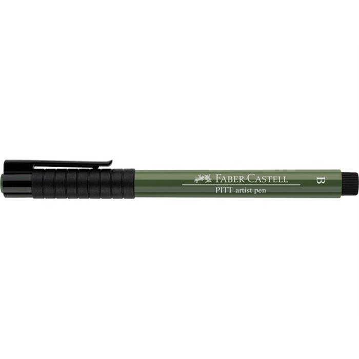 Afbeelding van tekenstift Faber Castell Pitt Artist Pen Brush 174 chroom   groen opaak