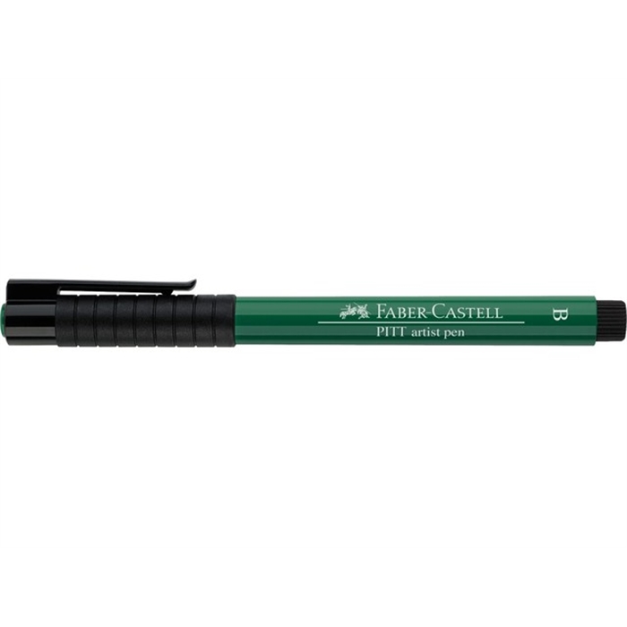 Afbeelding van tekenstift Faber Castell Pitt Artist Pen Brush 264          phthalogroen donker