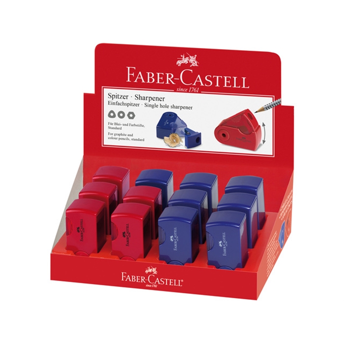 Picture of Taille-crayon Faber-Castell "Sleeve" Mini simple rouge/bleu