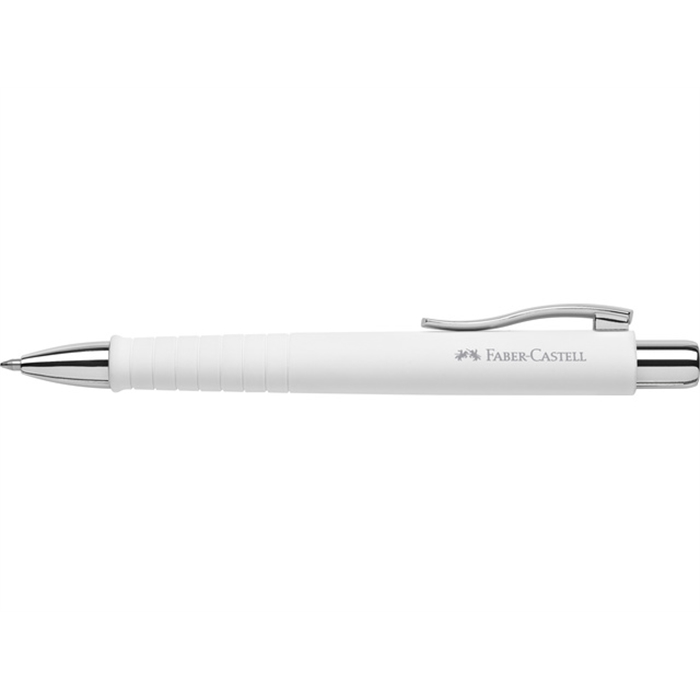 Afbeelding van balpen Faber Castell Polyball XB wit