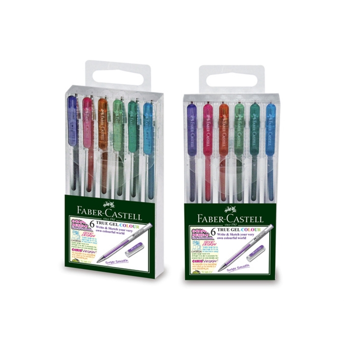 Afbeelding van Gelpen Faber-Castell True gel colour etui a 6 stuks