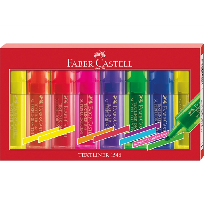 Image de Surligneur Faber Castell 1546 etui 8 pces