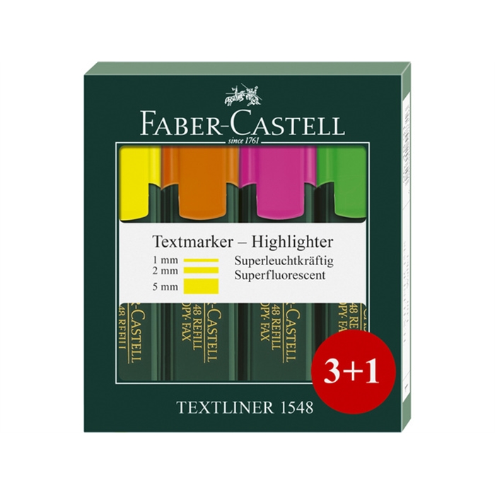 Image de Surligneur Faber Castell 48 etui 4 pces